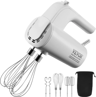 Vevor Hand Mixer 5-Speed 200W Digital Electric Portable Handheld Mixer New