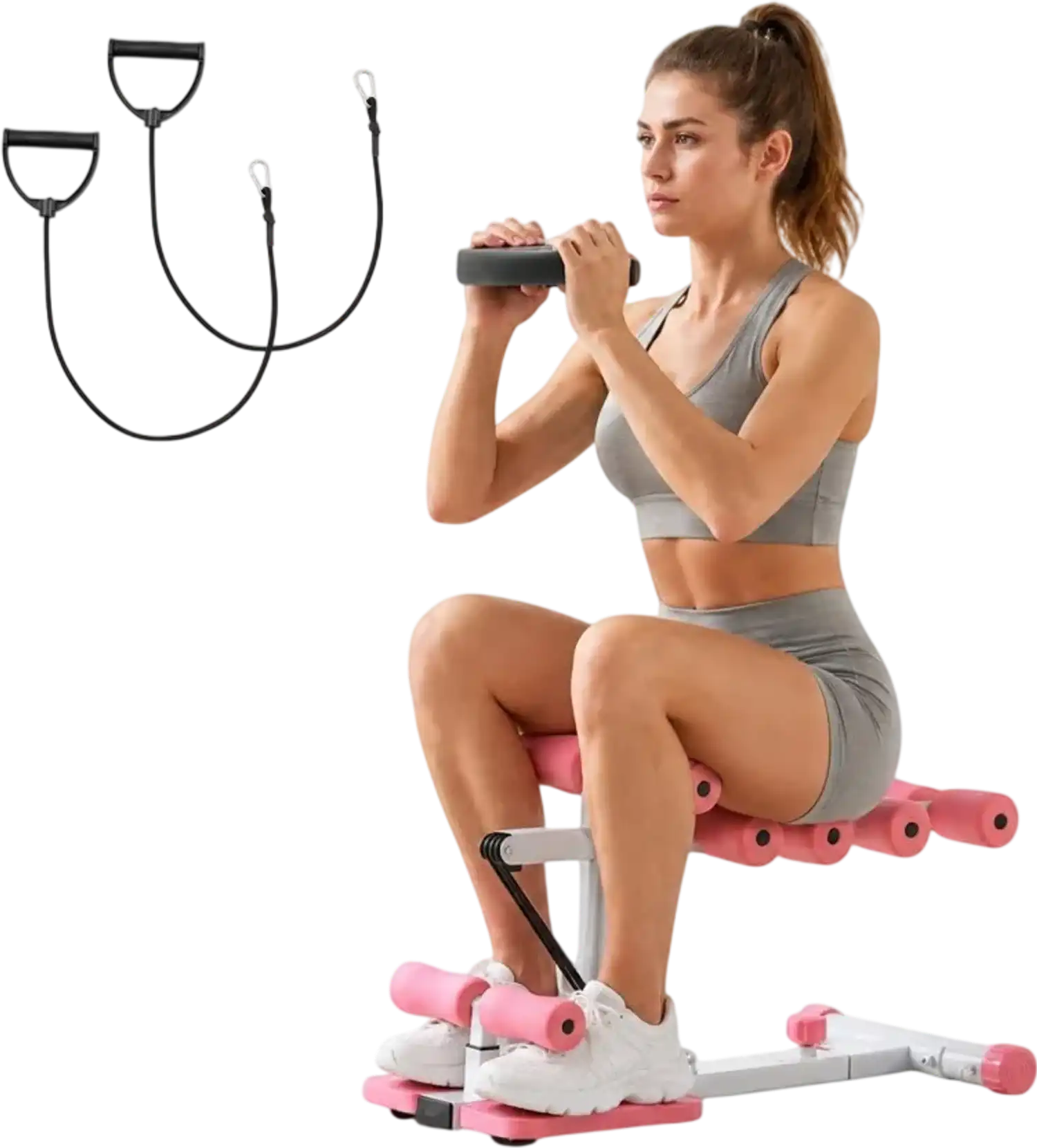 Vevor Squat Machine Deep Glutes Trainer Pink + White New