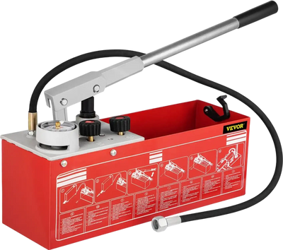 Vevor Pressure Test Pump Hydrostatic Manual Water Pressure Tester Kit 60 bar 860 psi 3.2 Gallon Tank New