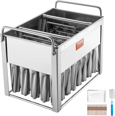 Vevor Popsicle Molds Commercial 40-Pc Cylindrical Stainless Steel Ice Pop Mold Set New
