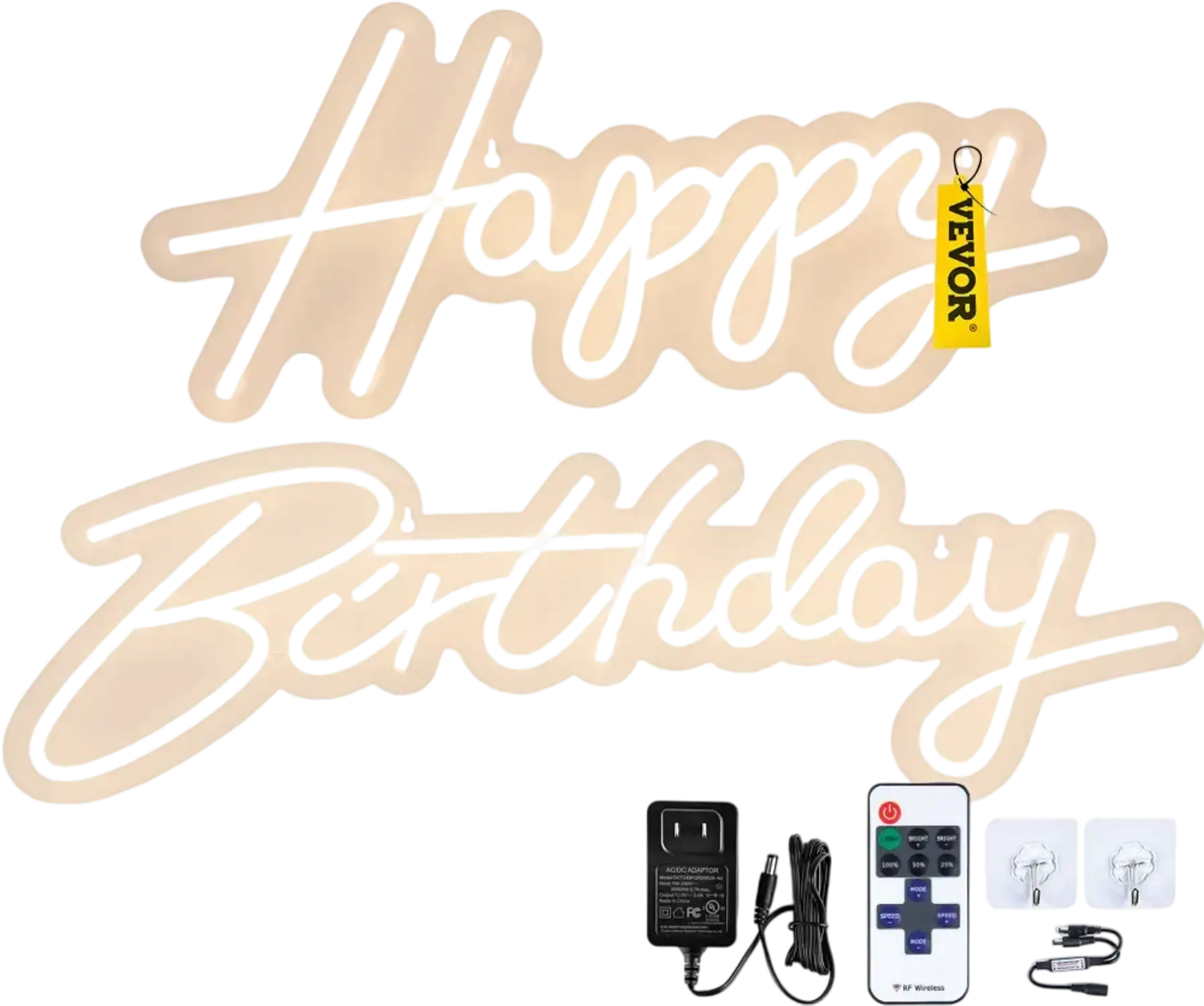 Vevor Neon Sign Happy Birthday LED Party Decor New