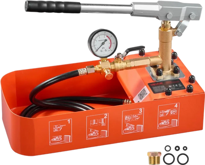 Vevor Hydrostatic Test Pump 2 Gal Manual Water Pressure Tester New