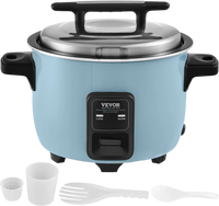 VEVOR Commercial Rice Cooker, 50-Cup Rice Cooker, 10.57 Qt / 10 Liter Large Rice Cooker and Warmer with Nonstick Inner Pot, Fast Cooking and 24-Hour Keep Warm, with Rice Cup and Paddle, for Restaurant