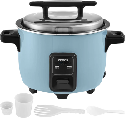 VEVOR Commercial Rice Cooker, 60-Cup Rice Cooker, 13.74 Qt / 13 Liter Large Rice Cooker and Warmer with Nonstick Inner Pot, Fast Cooking and 24-Hour Keep Warm, with Rice Cup and Paddle, for Restaurant