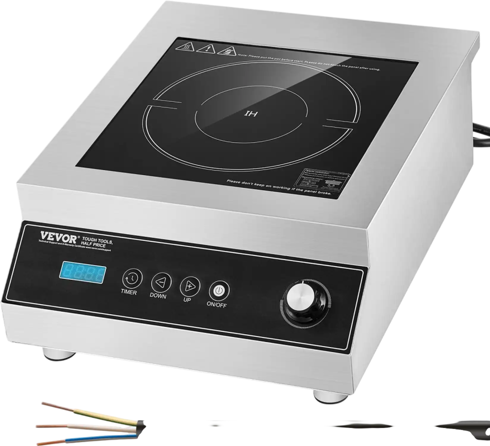 Vevor Induction Cooktop Portable Commercial 5000W Countertop Burner New