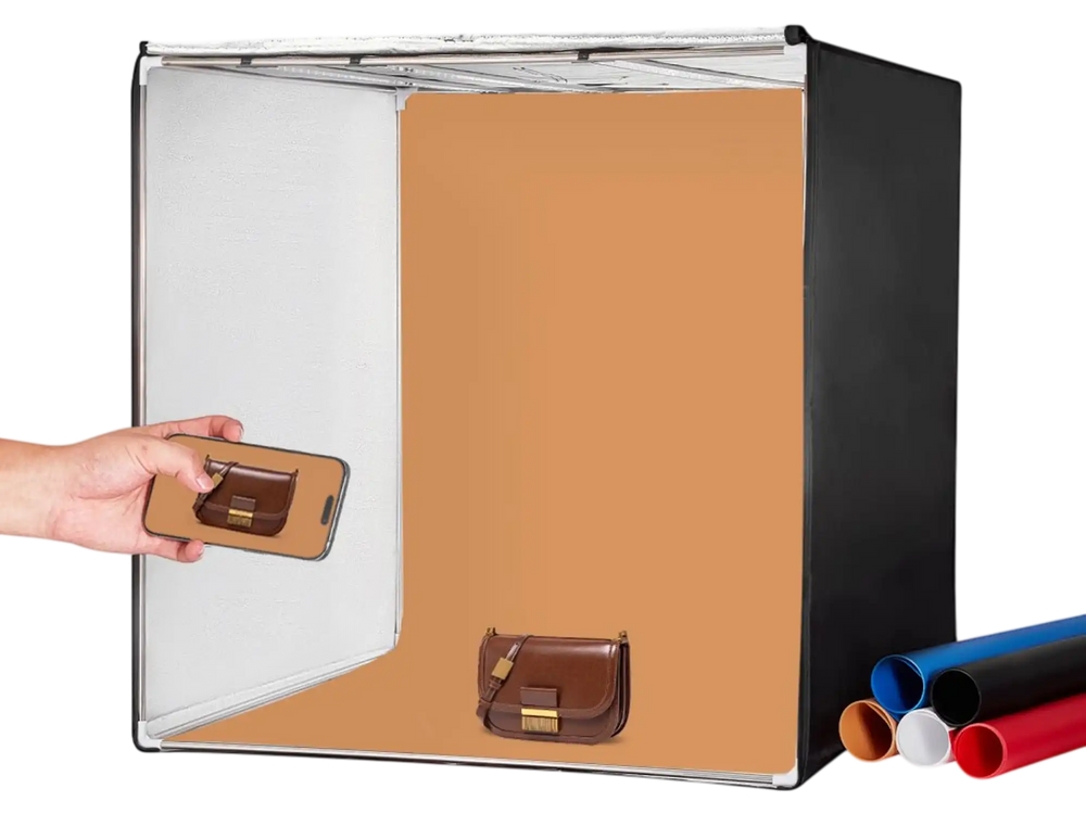 VEVOR Photo Studio Light Box, 39" x 39", 5600K Professional Photo Shooting Tent Kit with 210 LED Lights 5 Backdrops Power Adapter Soft Light Cloth Corner Pieces, High CRI ≥ 95 for Product Photography