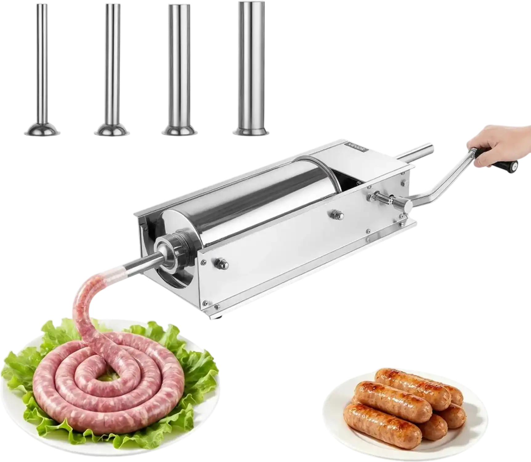 Vevor Sausage Stuffer Manual 11 lbs 5L Horizontal Stainless Steel Meat Maker New