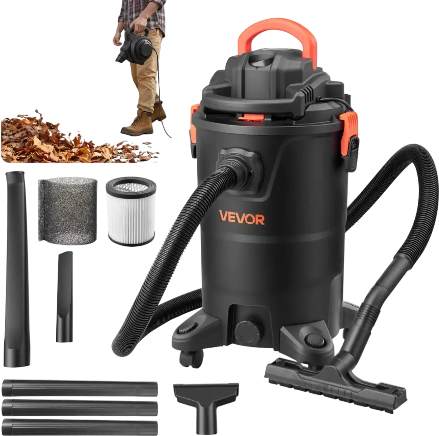 Vevor Shop Vacuum 3-in-1 Wet Dry Vacuum with Blower 11 Gallon 4.5 Peak HP New