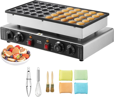 Vevor Pancake Maker Mini Dutch 50-Pc 43 mm Commercial Dorayaki Baker 1700W New