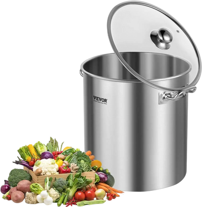 Vevor Stock Pot 24 Qt Stainless Steel Stockpot with Lid and Handles New