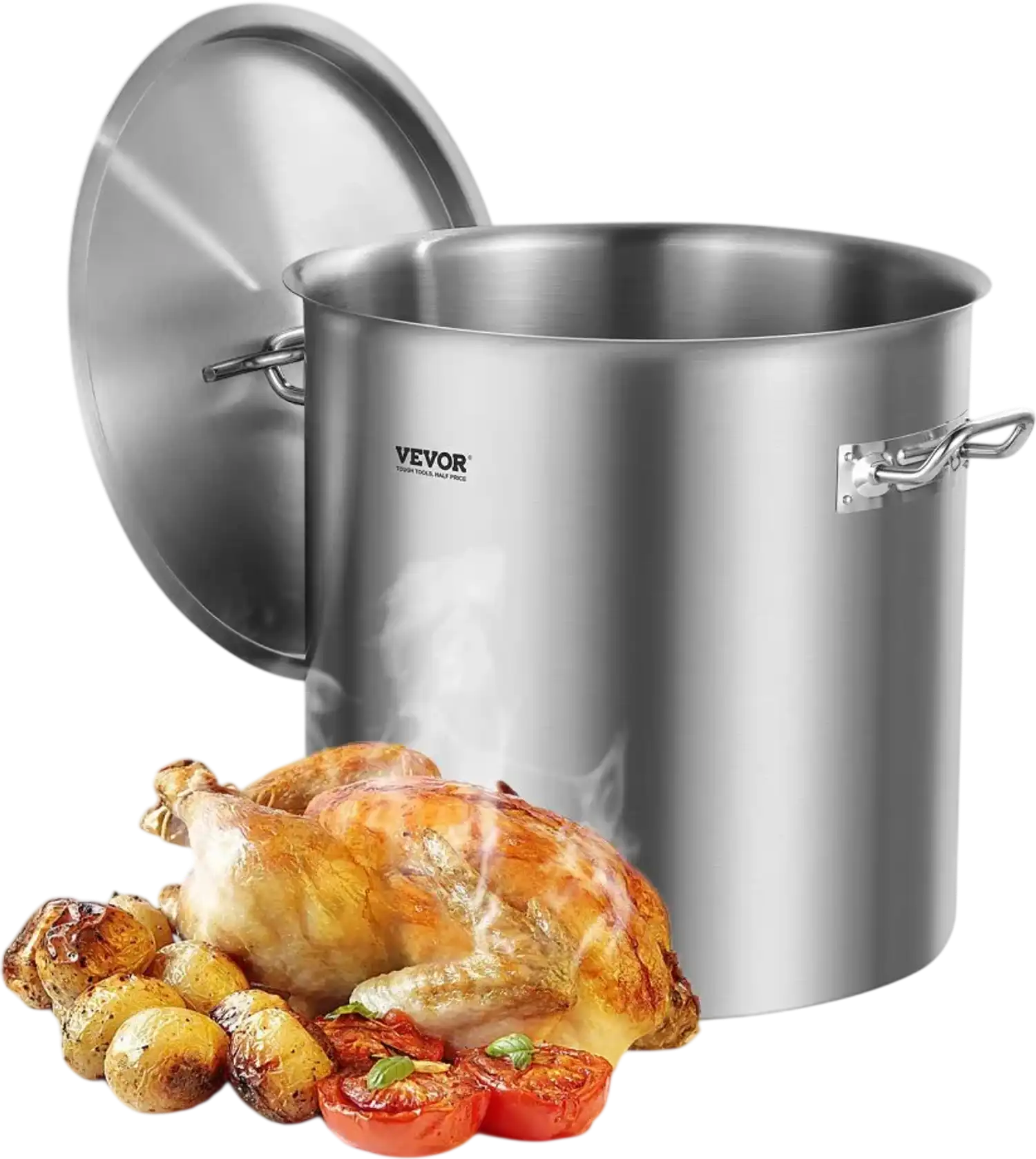 Vevor Stockpot 53 Qt Stainless Steel Stockpot with Lid New