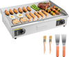 VEVOR Commercial Electric Griddle, 28.54 x 15.75 in, 4400W, 122-570°F Adjustable Temp Control, Stainless Steel Countertop Full Flat Top Grill with 2 Spatulas, 2 Brushes, for Steak, Pancake(NO PLUG)