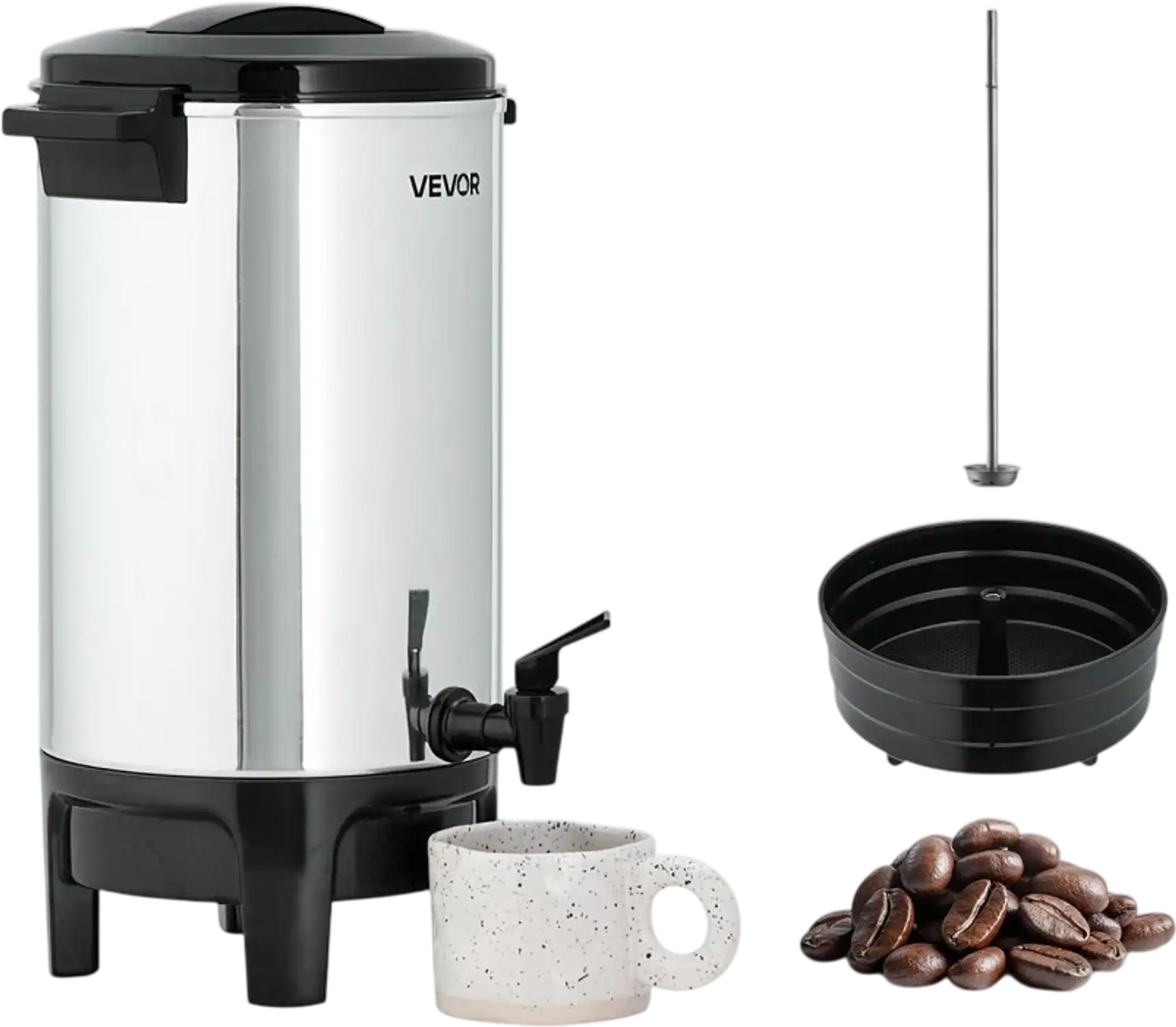 Vevor Commercial Coffee Urn 30 Cup 4.5 L Hot Beverage Dispenser New
