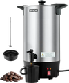 VEVOR Commercial Coffee Urn, 60 Cup 9 L Hot Beverage Dispenser with Dripless Faucet, Quick-Brewing Stainless Steel Large Commercial Coffee Maker, for Catering, Business, Party, Church & Restaurant