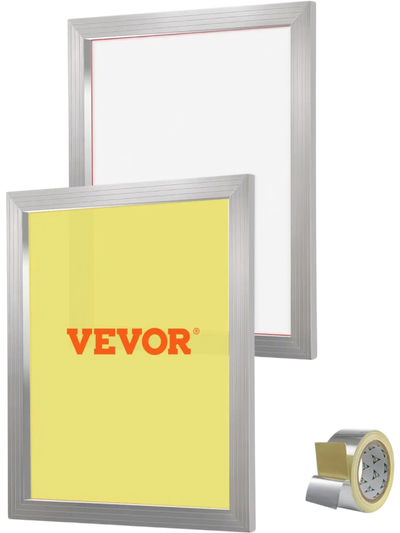 VEVOR Screen Printing Kit, 2 Pieces Aluminum Silk Screen Printing Frames, 20x24inch Silk Screen Printing Frame with 230 Count Mesh, High Tension Nylon Mesh and Sealing Tape for T-shirts DIY Printing