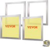 VEVOR Screen Printing Kit, 4 Pieces Aluminum Silk Screen Printing Frames, 20x20inch Silk Screen Printing Frame with 110 Count Mesh, High Tension Nylon Mesh and Sealing Tape for T-shirts DIY Printing