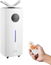 VEVOR Commercial Humidifier, 5.5 Gal/21L 40.6 oz/h Cool Mist Output, Industrial Air Vaporizer for Large Room Up To 1291.7 Sq Ft,Top Refill Humidifier w/ 12-Hour Timer for Whole House,Greenhouse, Plant