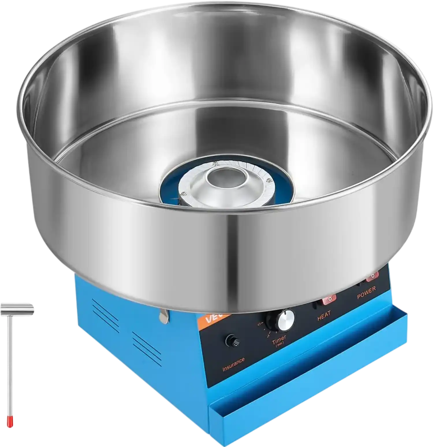 Vevor Cotton Candy Machine Commercial Electric Candy Floss Maker Blue 20.5