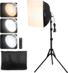 VEVOR Softbox Lighting Kit, 16" x 16", Professional Softbox with 45W LED Bulbs, 3000-6500K Adjustable Color Temperature, Tripod Stand, Studio Lights for Photography, Vedio Recording, Live Streaming