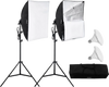 VEVOR Softbox Lighting Kit, 24" x 24", Professional Softbox with 30W 5500K LED Bulbs, Close to Natural Daylight, Adjustable Tripod Stand, Studio Lights for Photography, Vedio Recording, Live Streaming