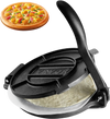 VEVOR Tortilla Press, 10 Inch Tortilla and Roti Maker, Cast Iron Heavy Duty Tortilladora Press, Pre-Seasoned Pataconera Maker with 100 Pcs Parchment Paper, Dough Maker for Flour Tortilla, Tawa, Silver