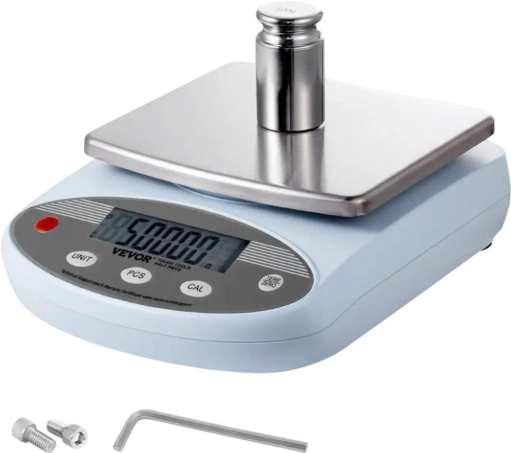 VEVOR Analytical Balance, 2000g x 0.01g Accuracy High Precision Lab Scale, 13 Units Conversion Electronic Scientific Laboratory Scale, LCD Display Digital Jewelry Weighing Scale for Lab, Jewelry