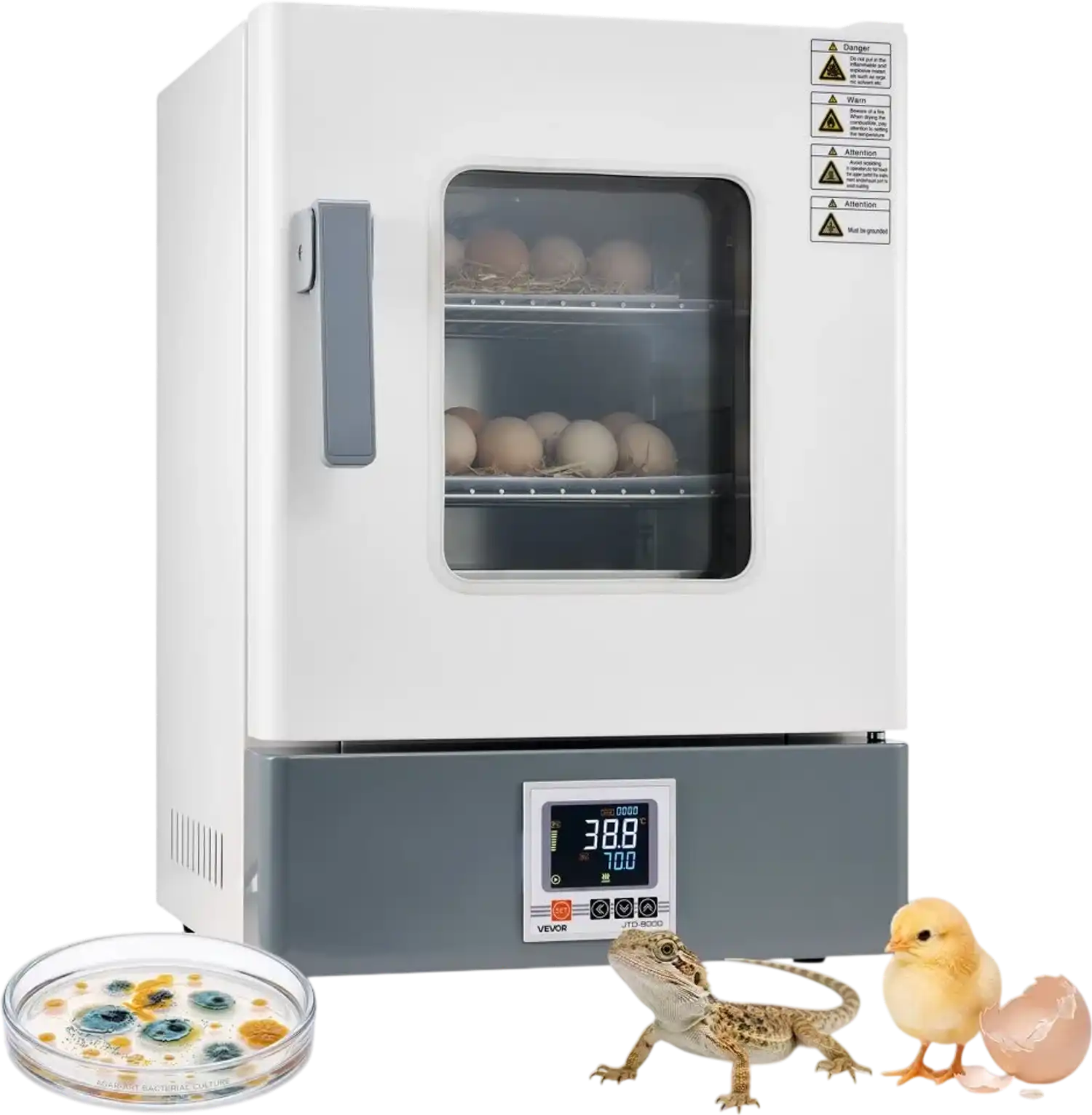 Vevor Laboratory Incubator 20 L Microbiological Digital Glass Door New