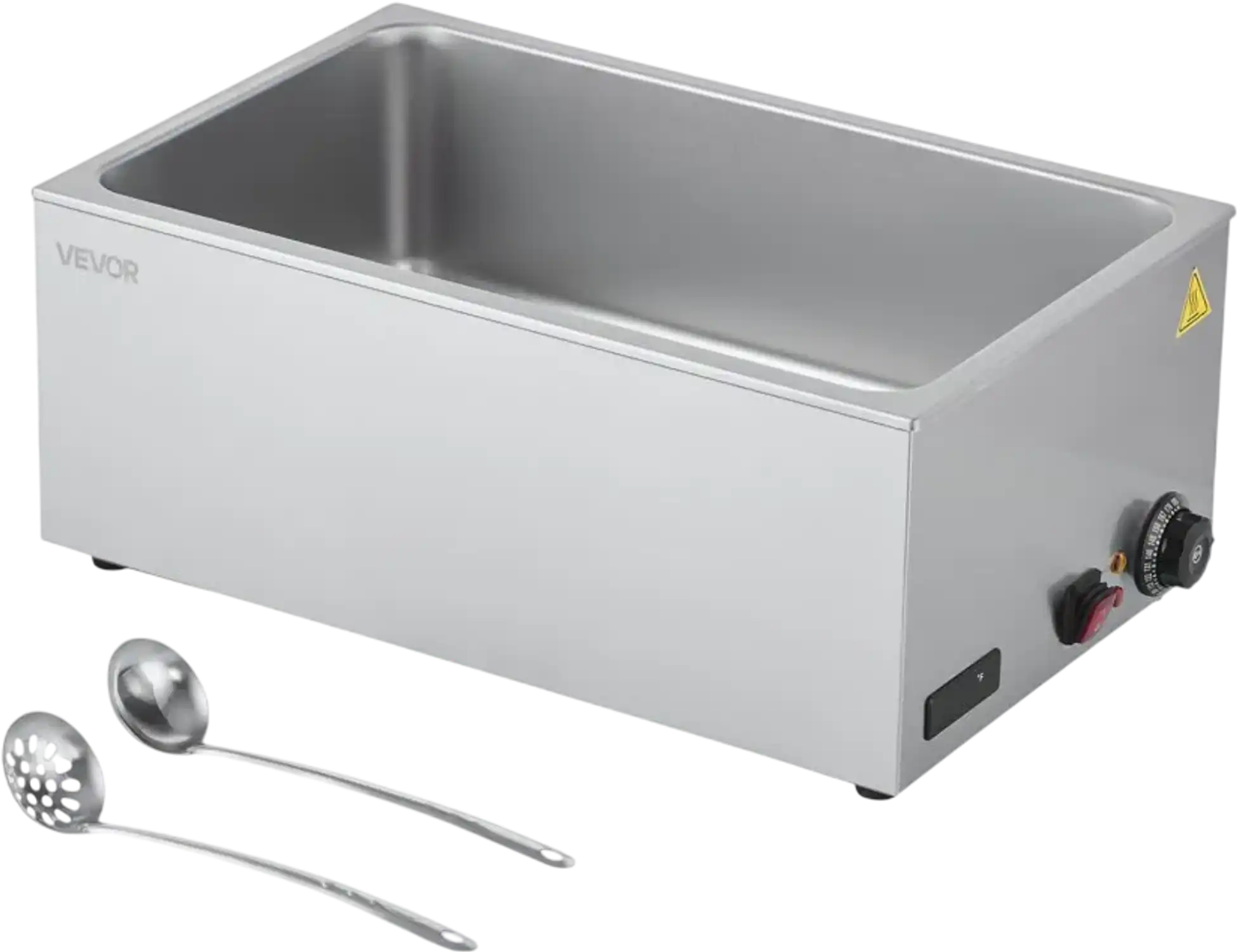 Vevor Food Warmer Commercial Electric 1200W Stainless Steel Steam Table New