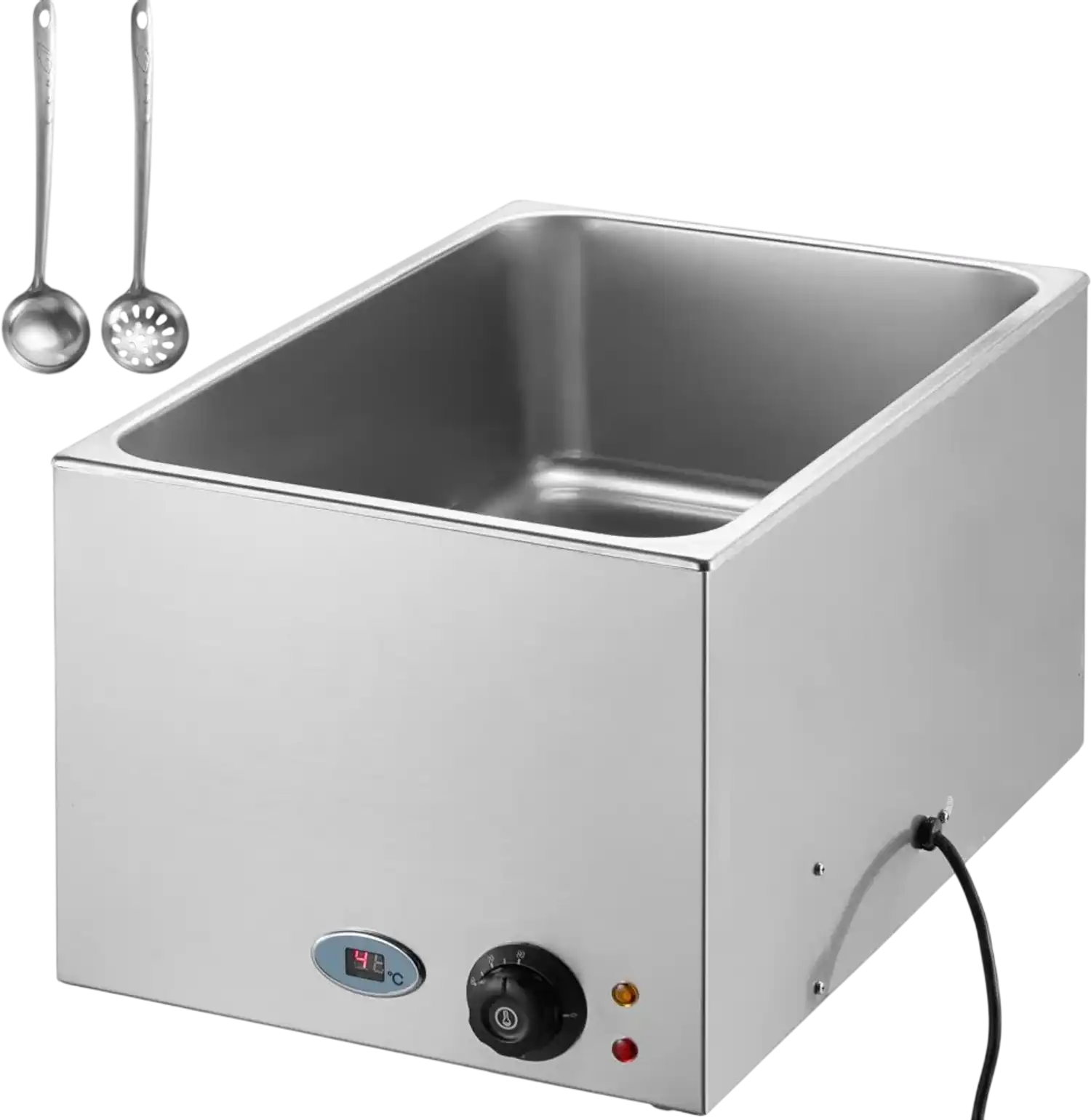 Vevor Food Warmer Commercial Electric Countertop Buffet Bain Marie 19 qt 1200W New