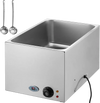 VEVOR Commercial Food Warmer 19QT Bain Marie 1200W Electric Buffet Warmer Steam Table Food Warmer Countertop Stainless Steel Food Warmer Wet or Dry Use for Parties, Catering and Restaurant