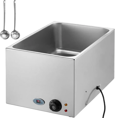 Vevor Food Warmer Commercial Electric Countertop Buffet Bain Marie 19 qt 1200W New