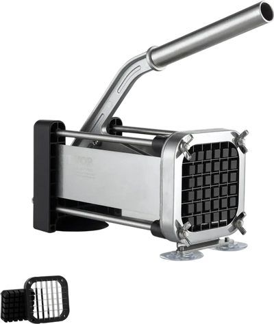 VEVOR French Fry Cutter, Potato Slicer with 1/2-Inch Stainless Steel Blade, Manual Potato Cutter Chopper with Suction Cups, Great for Potato, French Fries, Cucumber, Vegetables, Carrot
