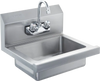 VEVOR Commercial Hand Sink with Faucet, Stainless Steel Sink for Washing, Small Hand Washing Sink, Wall Mount Hand Basin, Utility Sink for Restaurant, Kitchen, Bar, Garage and Home, 17 x 12.8 inch