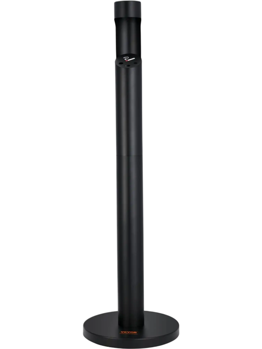 VEVOR Cigarette Butt Receptacle, Commercial Cylinder Cigarette Butt Container, Freestanding and Weatherproof Outdoor Cigarette Butt Disposal for Garden, Office, Restaurant, Hotel, Bar, Patio, Black