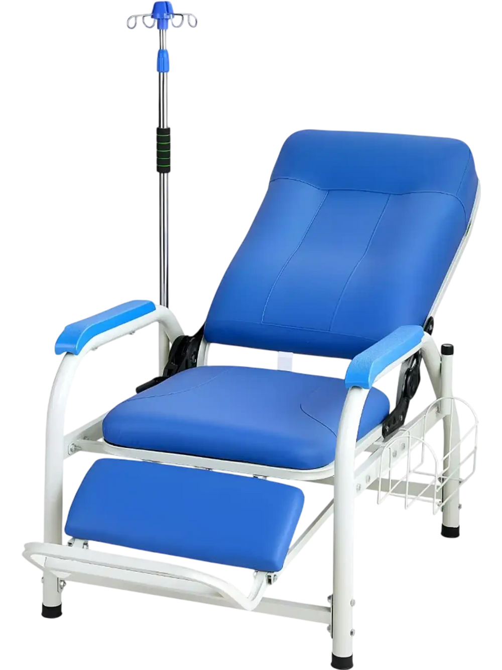 VEVOR Infusion Chair with IV Pole 90°-160° Reclining Phlebotomy Chair, 400LBS Capacity Medical Infusion Recliner with Soft Padded Seat, Footrest & Storage Basket for Blood Draw, IV Transfusion