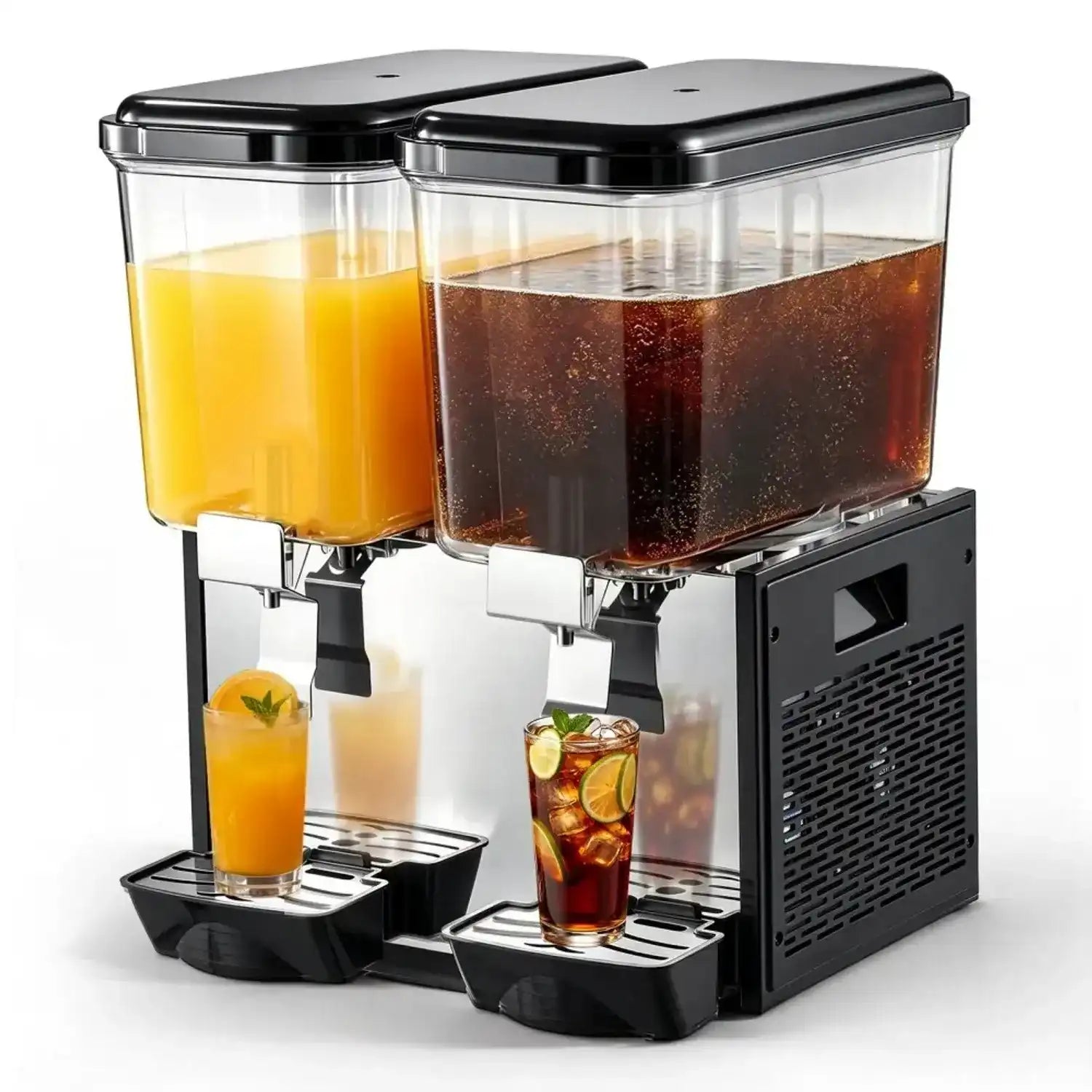 Vevor Beverage Dispenser Commercial 2 Tank 18 L / 19 QT Stainless Steel Juice Drink Machine New