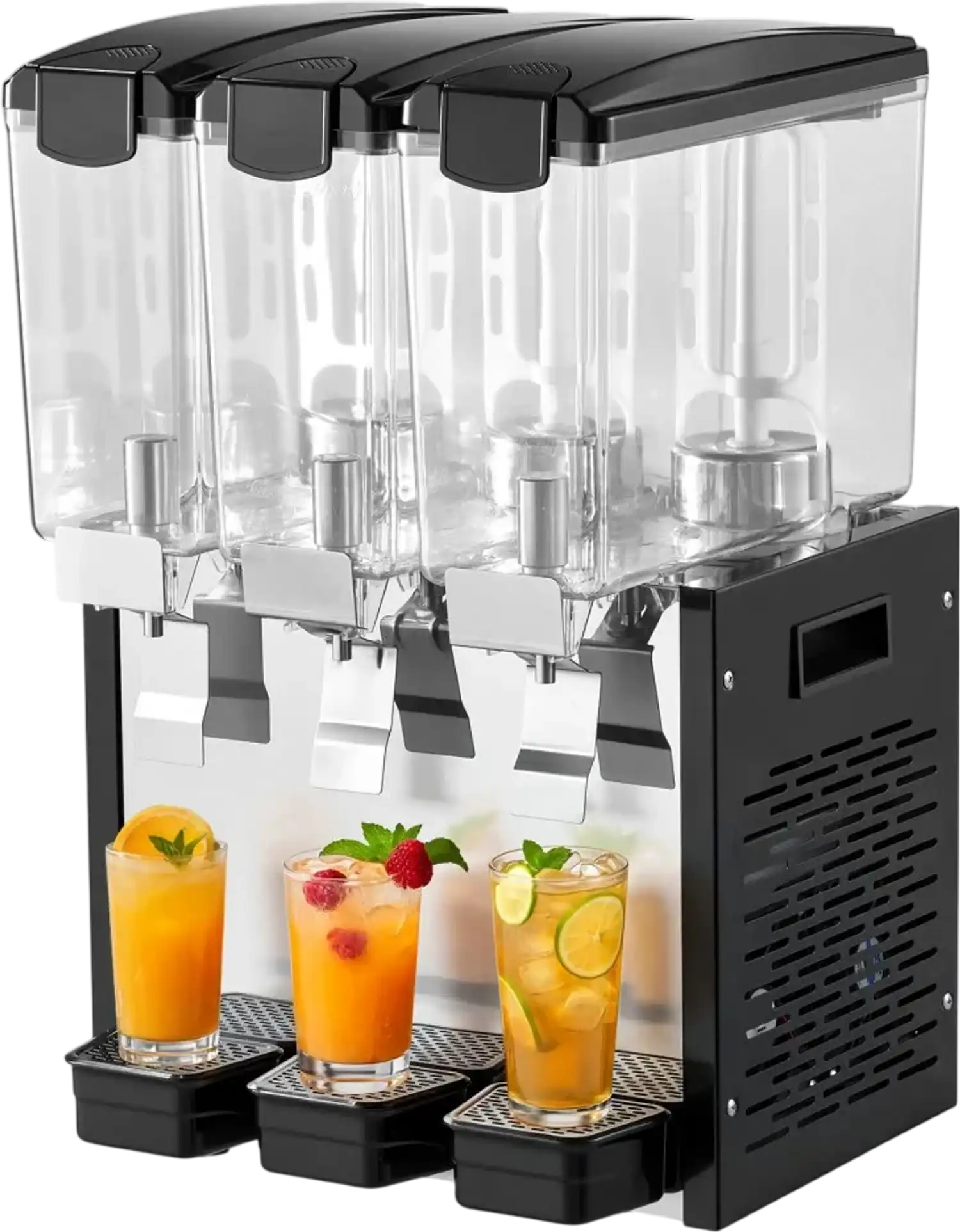 Vevor Beverage Dispenser Commercial 3-Tank 10 L Stainless Steel Juice Drink Machine New