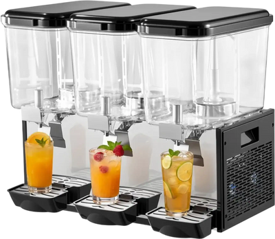 Vevor Commercial Beverage Dispenser 3 x 18L Cold Drink Machine New