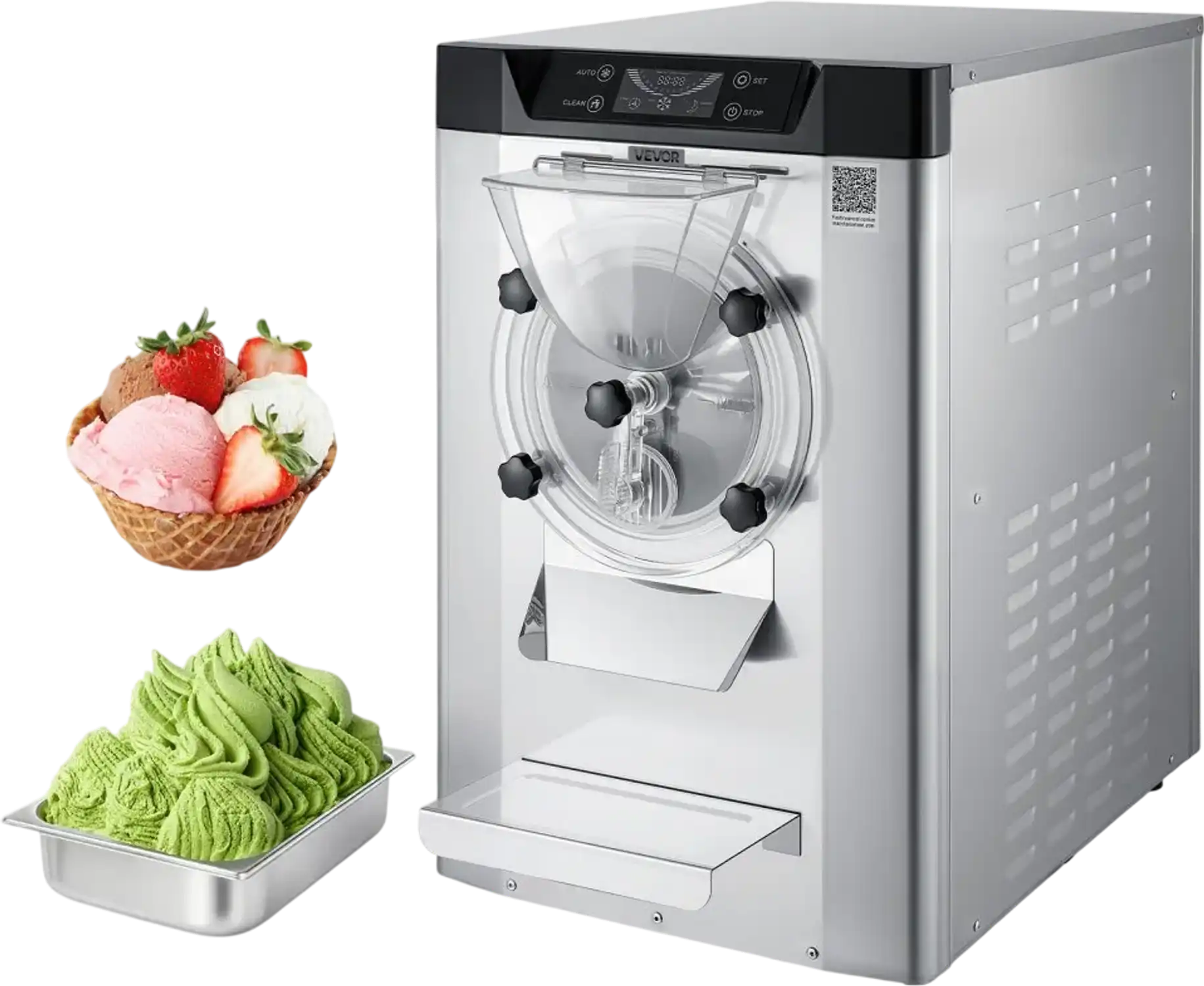 Vevor Commercial Hard Ice Cream Machine Countertop Gelato Maker 6 L 2000W New