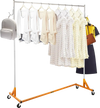 VEVOR Z Rack, Industrial Grade Z Base Garment Rack, Rolling Z Garment Rack, Sturdy Steel Z Base Clothing Rack with Lockable Casters for Home Garment Store Display Commercial Use Oran