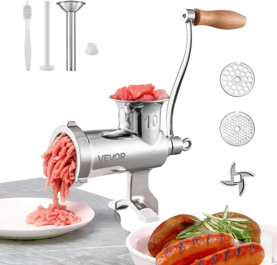 Vevor Meat Grinder Manual Stainless Steel Hand Crank Sausage Maker New