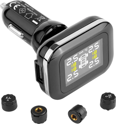 Vevor Tire Pressure Monitoring System Real-Time RV Trailer TPMS with 4 Sensors New