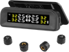 VEVOR RV Tire Pressure Monitoring System, 7.3-87 PSI Trailer TPMS, Universal Wireless Car Alarm System, Waterproof TPMS Sensors Set with Solar Charge, 4 Sensors, 5 Alarm Modes, and Real-time Display