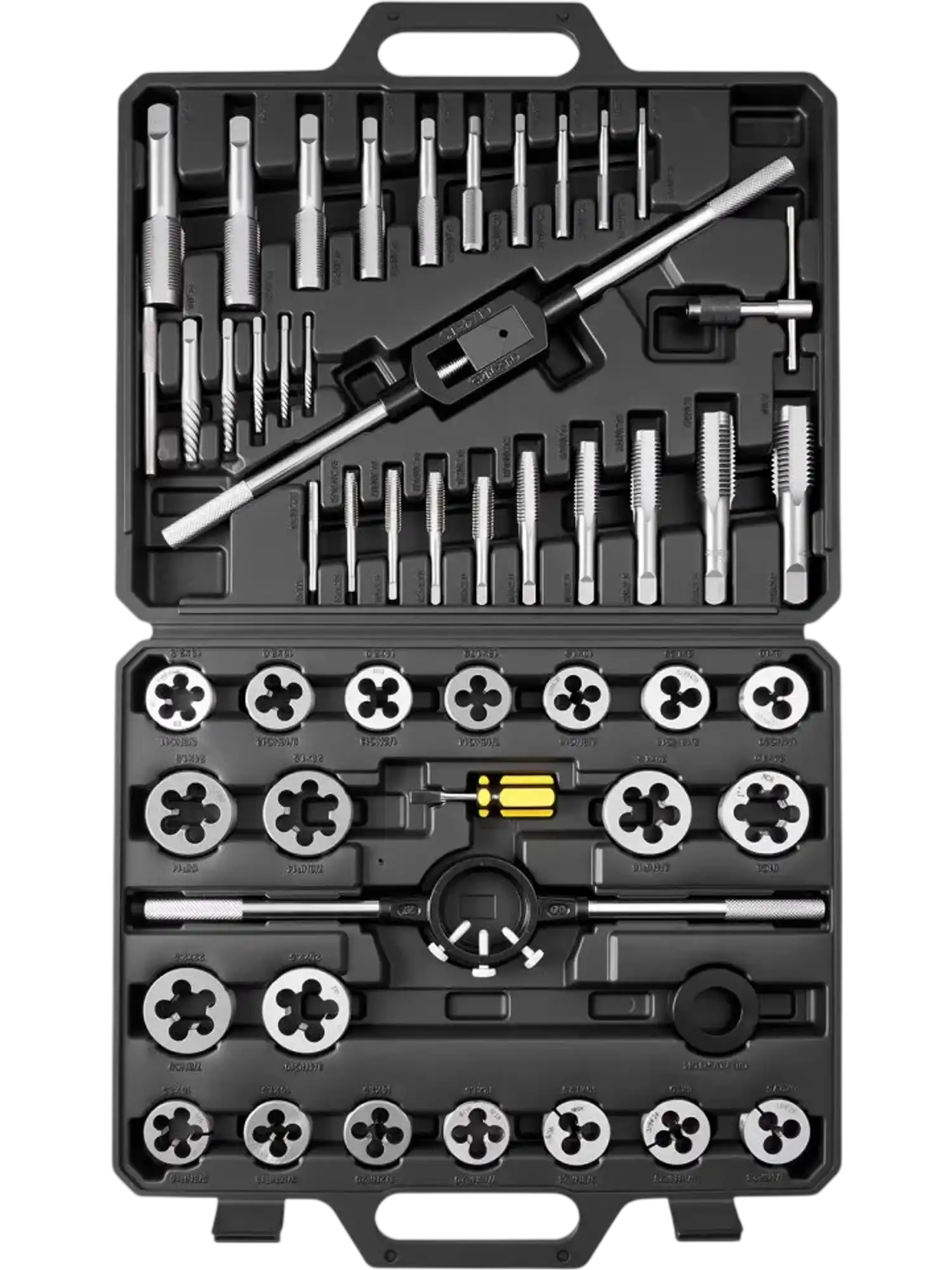 Vevor Tap and Die Set 51-Piece Metric M6-M24 Bearing Steel Threading and Rethreading Kit New