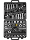 VEVOR Tap and Die Set, 51-Piece Metric Sizes M6 to M24, with Coarse and Fine Thread Taps and Dies, Wrench, Carrying Case and Complete Accessories, Bearing Steel, for Threading and Rethreading Threads
