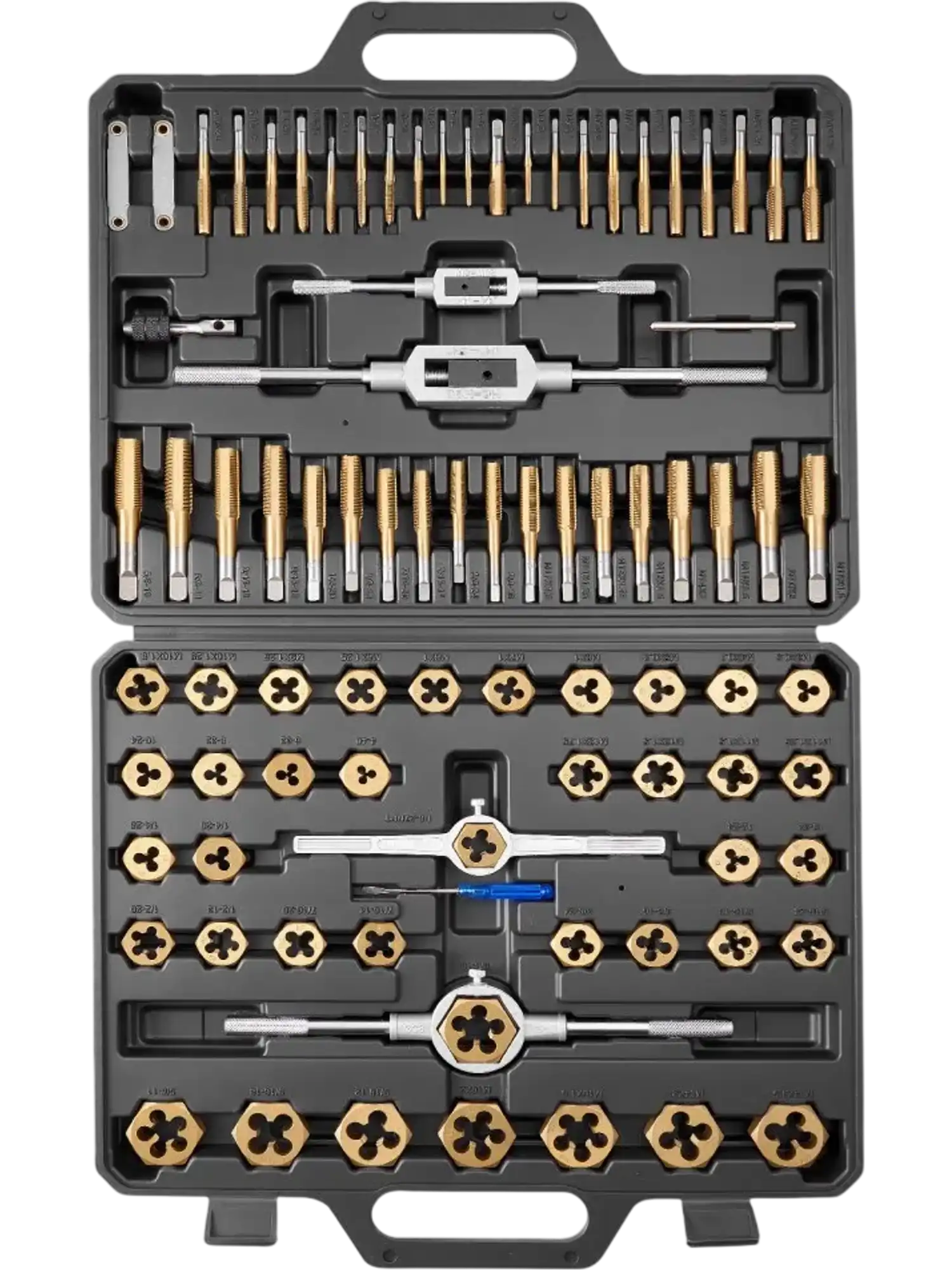 Vevor Tap and Die Set 86-Piece Metric and SAE Threading and Rethreading Kit New