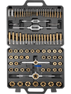 VEVOR Tap and Die Set, 86-Piece Metric and SAE Sizes M3 to M12, #4 to 5/8", with Coarse and Fine Thread Taps and Dies, Wrench, Carrying Case and Complete Accessories, for Threading and Rethreading