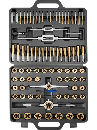 Vevor Tap and Die Set 86-Piece Metric and SAE Threading and Rethreading Kit New