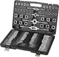 VEVOR Tap and Die Set, 110-Piece Include Metric Size M2 to M18, Bearing Steel Taps and Dies, Essential Threading Tool for Cutting External Internal Threads, with Complete Accessories and Storage Case
