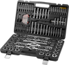 VEVOR Tap and Die Set, 116-Piece Include Metric and SAE Size, Bearing Steel Taps and Dies, Essential Threading Tool for Cutting External Internal Threads, with Complete Accessories and Storage Case